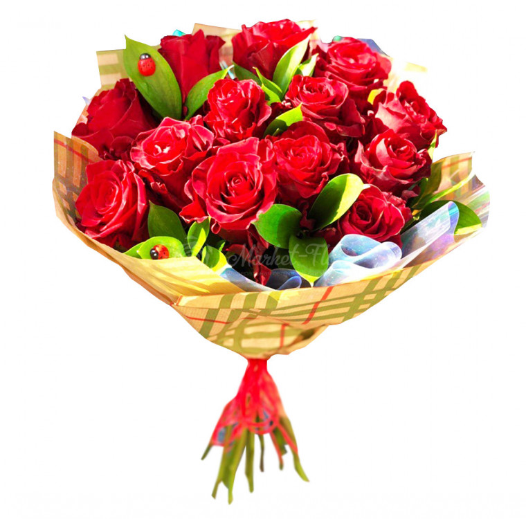 Букет из красных роз «Наполненный любовью»
